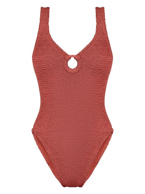 celine swimsuits|Hunza G Celine Seersucker One.